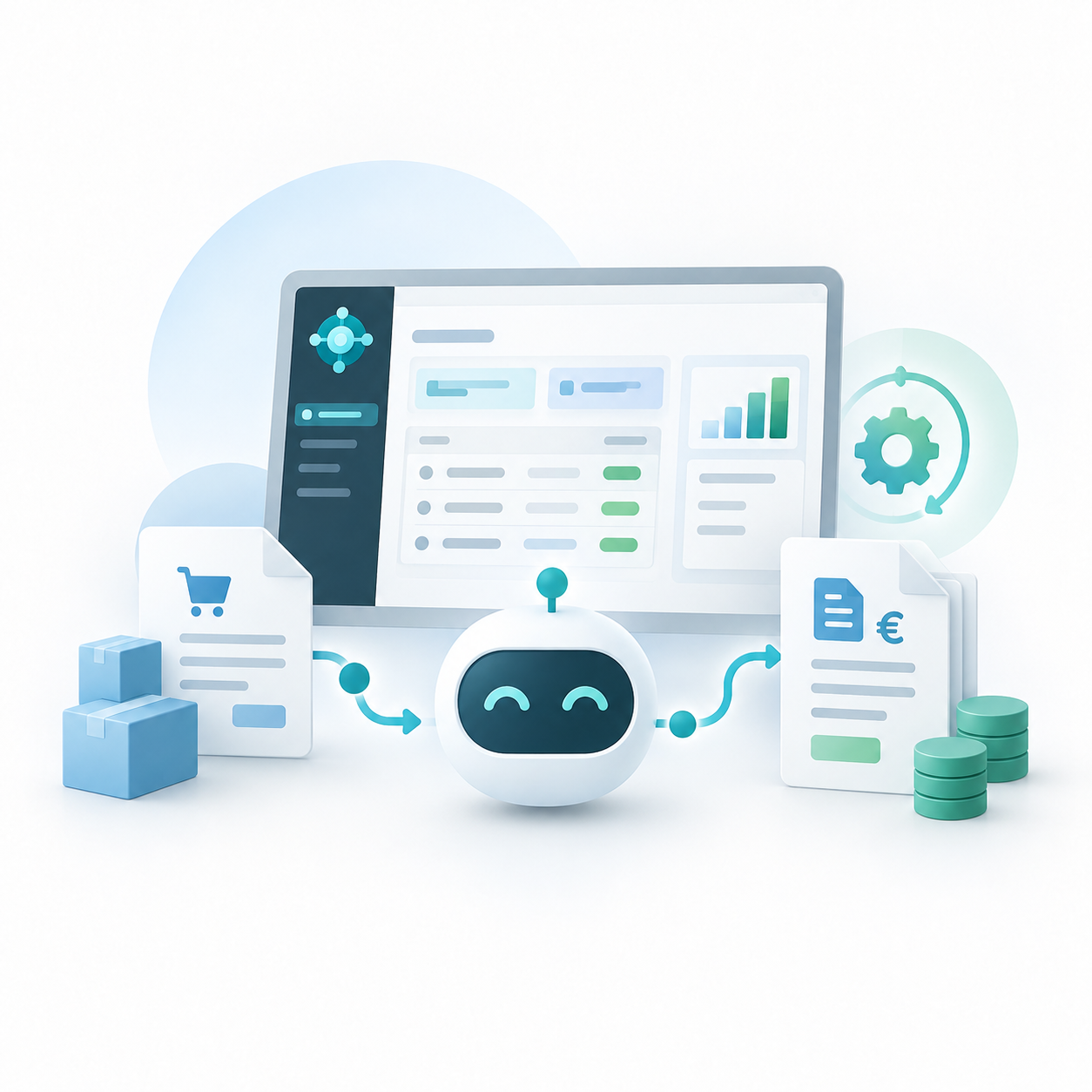 Illustration för Copilot-agenter i Business Central