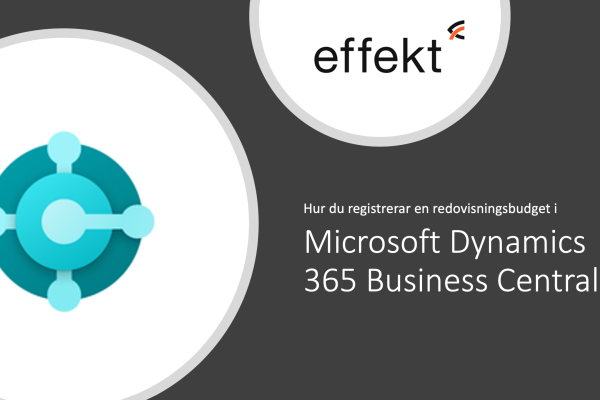 Hur du registrerar en budget i Business Central