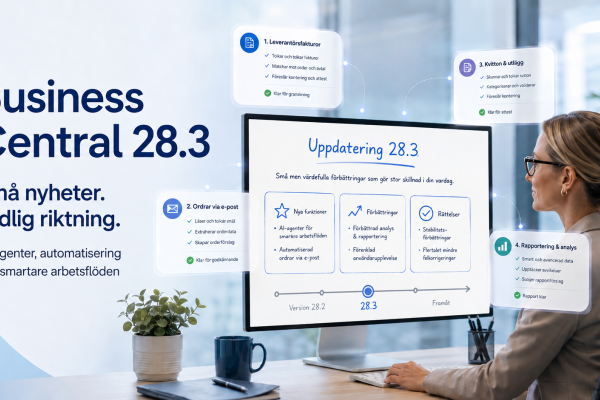 Business Central 28.3. Små nyheter. Tydlig riktning.
